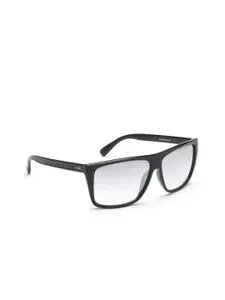 IRUS by IDEE Men Clear Lens & Black Rectangle Sunglasses IRS1051C3SG
