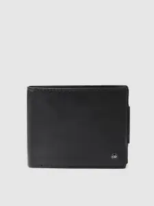 Peter England Men Solid Leather Two Fold Wallet