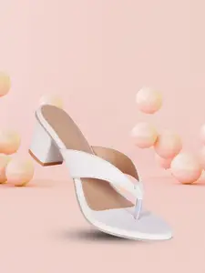 Picktoes White Block Sandals