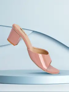 Picktoes Women Pink Block Heels