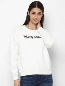 Allen Solly Woman Women White Printed Sweatshirt