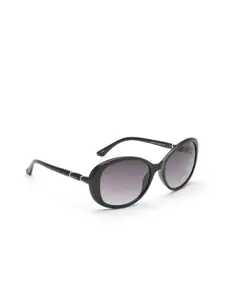 IDEE Women Black Lens & Black Oval Sunglasses IDS2632C1SG