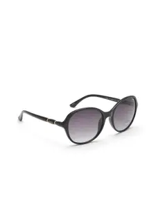 IDEE Women Black Lens & Black Full Rim Oval Sunglasses IDS2631C1SG