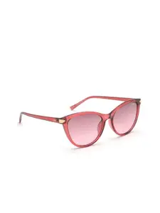 IDEE Women Pink Lens & Red Cateye Sunglasses
