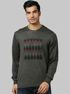 Raymond Men Green Argyle Pullover
