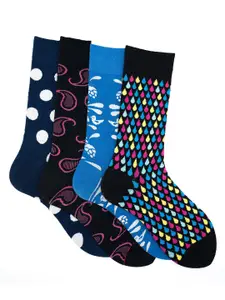 Soxytoes Soxytoes Men Pack Of 4 Assorted Cotton Above Ankle-Length Socks