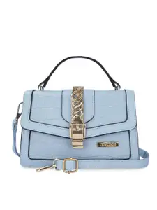 Luvoksi Blue Textured Structured Satchel
