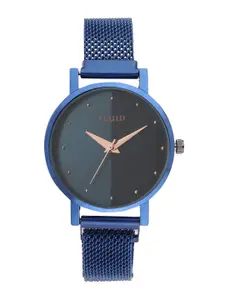 FLUID Women Blue Analogue Magnetic Strap Watch FL-Mag-BL-05