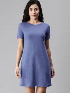 The Souled Store Blue T-shirt Dress