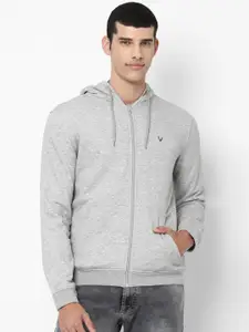 Allen Solly Men Grey Hooded Sweatshirt