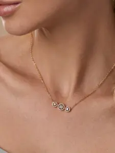 MINUTIAE Gold-Plated & White Handcrafted Necklace