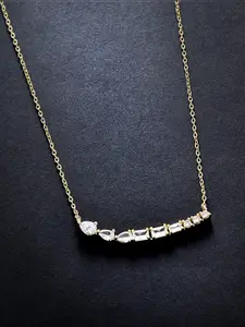 MINUTIAE Gold-Toned & White Brass Gold-Plated Handcrafted Necklace