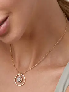 MINUTIAE Gold-Toned & White Brass Gold-Plated Handcrafted Necklace