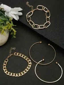 Celena Cole Women Set of 4 Gold-Plated Bracelets