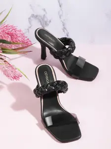 CORSICA Black Braided Design Sandals