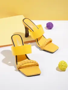 CORSICA Canary Yellow Braided Design Sandals