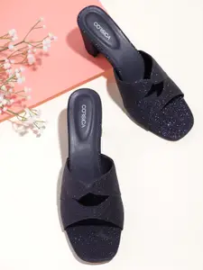 CORSICA Purple Shimmer Block Sandals