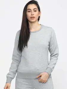 Tokyo Talkies Women Grey Sweatshirt
