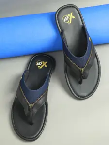 ID Men Black & Navy Blue Comfort Sandals