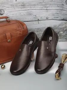 ID Men Brown Leather Formal Shoe