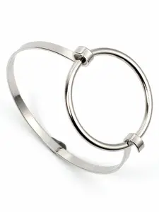 URBANIC Women Silver-Toned Cuff Bracelet