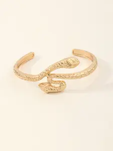 URBANIC Women Gold-Toned Animal Design Cuff Bracelet