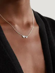 MINUTIAE Silver-Toned Brass Silver-Plated Necklace