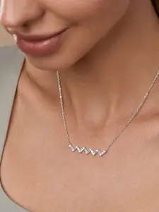 MINUTIAE Silver-Toned Brass Silver-Plated Necklace