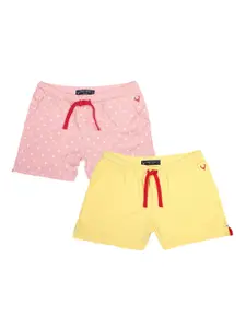 Allen Solly Junior Girls Yellow Regular Shorts