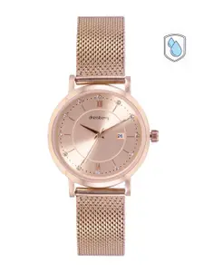 DressBerry Women Rose Gold-Toned Dial & Rose Gold-Toned Straps Analogue Watch DB-SS21-12A