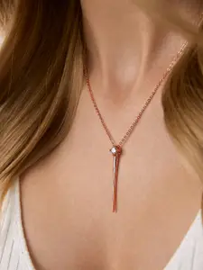 MINUTIAE Rose Gold Brass Rose Gold-Plated Necklace