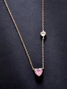 MINUTIAE Rose Gold & Pink Brass Rose Gold-Plated Necklace