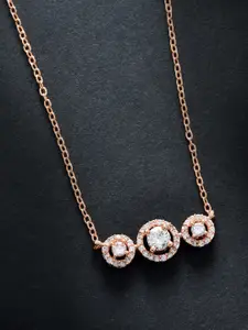 MINUTIAE Rose Gold & White Brass Rose Gold-Plated Necklace
