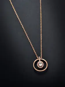 MINUTIAE Rose Gold & White Brass Rose Gold-Plated Handcrafted Necklace