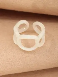URBANIC Women Off-White Geometric Ring