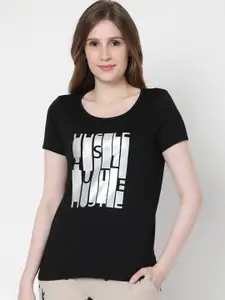 Vero Moda Women Black Printed T-shirt