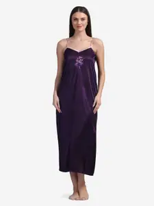 Sugathari Purple Maxi Nightdress