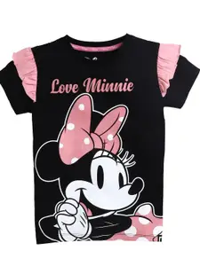 KINSEY Girls Black Minnie Mouse Bio Finish T-shirt