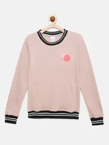 mackly Girls Pink Sweatshirt