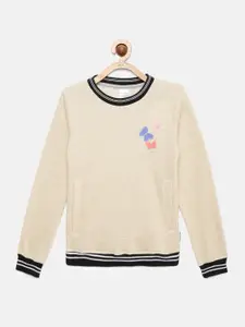 mackly Girls Beige Sweatshirt