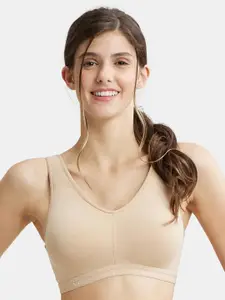 Jockey Wirefree Padded Cotton Full Coverage Sleep Bra with Removable Pads-ES04