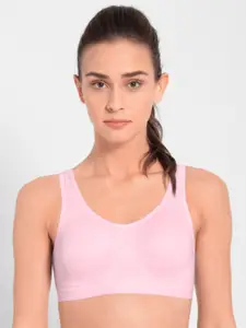 Jockey Wirefree Non Padded Combed Cotton Stretch Full Coverage Slip-On Active Bra 1376