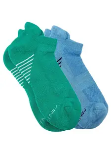 Mint & Oak Men Pack Of 2 Striped Moisture Wicking Ankle Length Socks