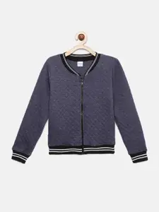 mackly Girls Navy Blue Sweatshirt