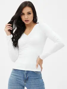 Harpa White Fitted Top