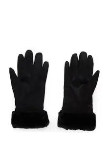20Dresses Women Black Solid Hand Gloves