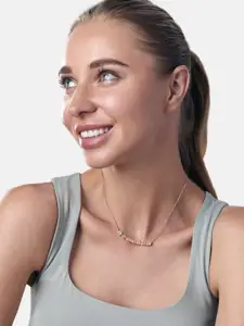 MINUTIAE Silver-Toned & White Brass Silver-Plated Necklace