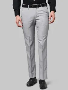 Park Avenue Men Grey Formal Trousers