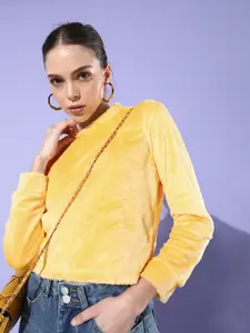 Tokyo Talkies Women Yellow Sweatshirt