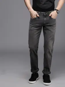 Louis Philippe Jeans Men Black MATT Slim Fit Low-Rise Light Fade Stretchable Jeans